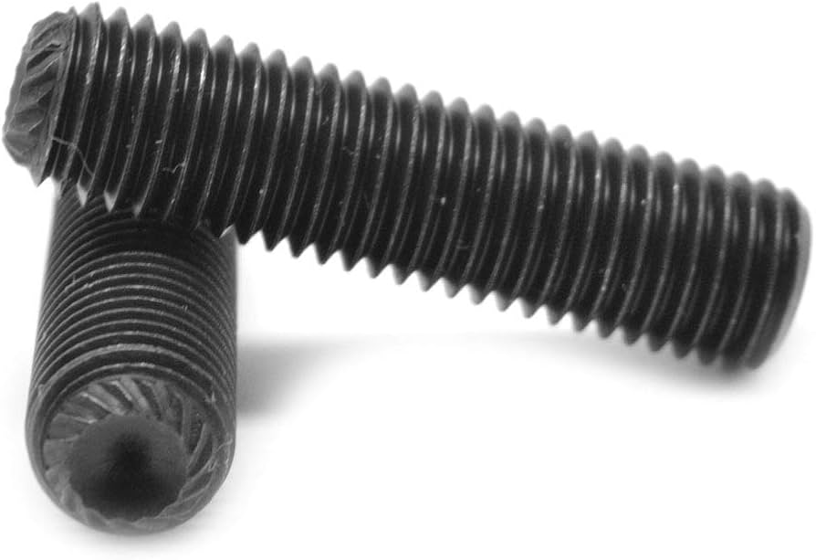 Picture of Brighton Best 111249 1/4"-20X3/8",(Ft) Unc Knurled Cup Point Socket Set Screws Knurled Cup Point Coarse Alloy Thermal Black Oxide